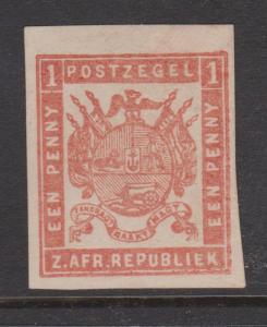 Transvaal Sc#13 Forgery Imperf Mint Thin Paper