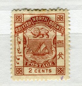 NORTH BORNEO; 1880s early classic ''Postage' issue Mint hinged 2c. value