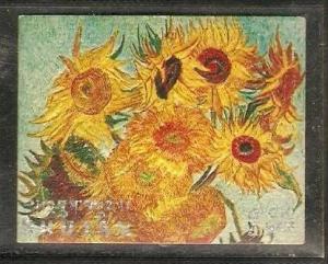 Bhutan 1970 Sun Flower Sc 114 Rousseau, Degas, Gaugin Monet Redon Van Gogh Re...