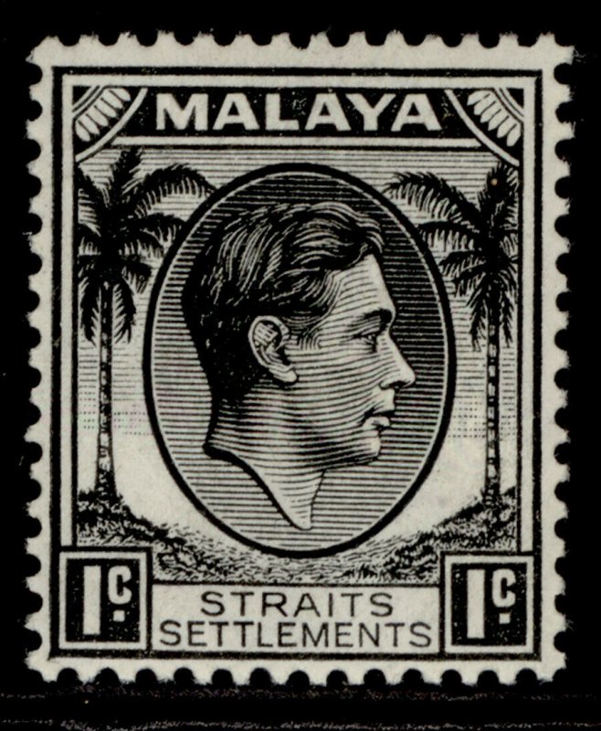 MALAYSIA - Straits Settlements GVI SG278, 1c black, M MINT. Cat £14. 