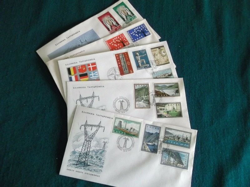 Greece 1962 year set official FDC's.