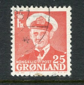GREENLAND; 1950 early Frederik IX issue fine used 25ore. value