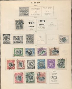 Liberia 1903/16 on Old Pages M&U To $5 (Apx 50 Items) ZK809