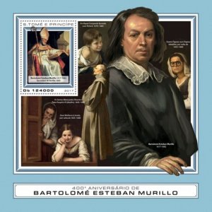 St Thomas - 2017 Bartolome Murillo - Stamp Souvenir Sheet - ST17407b