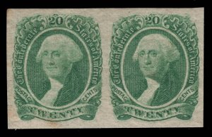 MOMEN: US STAMPS CSA #13 PAIR IMPERF MINT OG LH VF/XF LOT #89279*