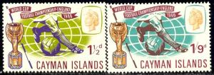 1966, World Cup Soccer, England, Cayman Islands SC#182-183 MNH set