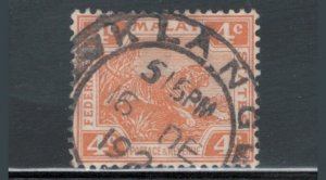 Malaya 1926 Tiger 4c Scott # 57 Used