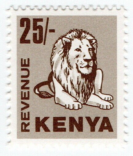 (I.B) KUT Revenue : Kenya Duty 25/- (lion)