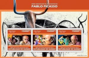 Pablo Picasso Paintings Surrealism Cubism Art Guinea MNH stamp set