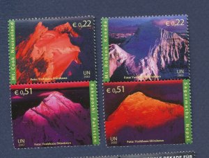 UNITED NATIONS VIENNA - Scott 324-327  - MNH - 2002 - Mountains