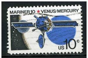 USA 1975 - Scott 1557 used - 10c,  Mariner 10 & Venus 