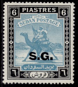 SUDAN GVI SG O54, 6p greenish blue & black, M MINT.