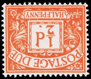 SG D56Wi, ½d bright orange, M MINT. WMK MULT CROWN INV