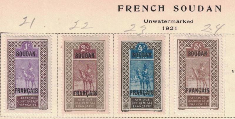 French Soudan 21 - 24 - Set Of 4. MH. OG.   #02 FRENSUD21s4