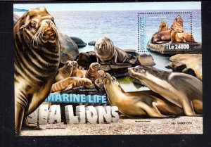 SIERRA LEONE #3689 2016 SEA LIONS MINT VF NH O.G S/S