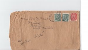 5c Arch issue rate to West Australia 1932 letter rate Canada cover with receiver