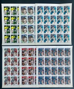 Full Sheets Stamps / Complete Set Space Personalities Imperf.-