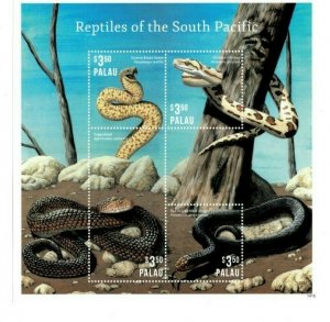 Palau - 2014 - Reptiles of the South Pacific - Sheet of Four - MNH