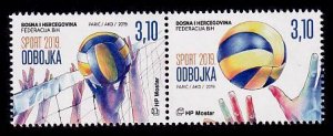 Bosnia & Herzegovina (Croat) Sc# 397 MNH Volleyball (Pair)