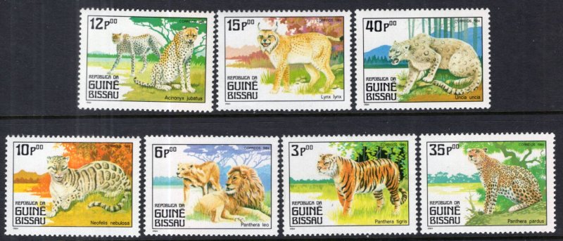 Guinea Bissau 561-567 Wild Cats MNH VF