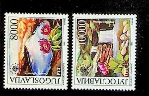 YUGOSLAVIA Sc 1985-86 NH ISSUE OF 1989 - NATURE PROTECTION - (AO23)