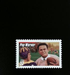 1997 32c Pop Warner, Football Player & Coach Scott 3149 Mint F/VF NH 