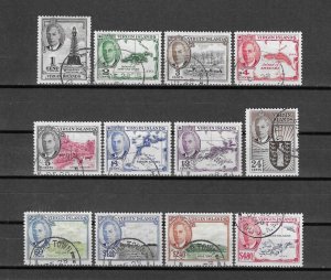 BRITISH VIRGIN ISLANDS 1952 SG 136/47 USED Cat £80