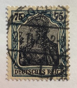 Germany 1905-19 Scott 90 used - 75pf,  Germania