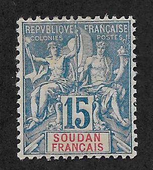 FRENCH SUDAN SC# 9  FVF/MOG  1894