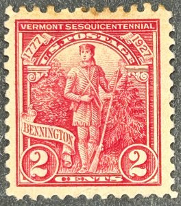 USA 1927, SC 643, F-VF, Unused, HR, Vermont