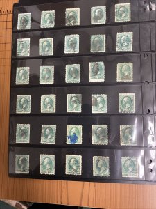 .03 19th Century Washington Fancy Cancel Group. Many Better. 240 Stamps.