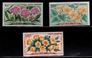 Congo People's Republic Scott C2-C4 MNH** 19661 Flower set Former French colony