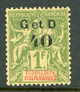 Guadeloupe 1900 French Colony 40¢/1 Franc Carmine SG #56 Mint D982