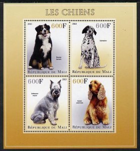 MALI - 2013 - Dogs - Perf 4v Sheet - MNH - Private Issue