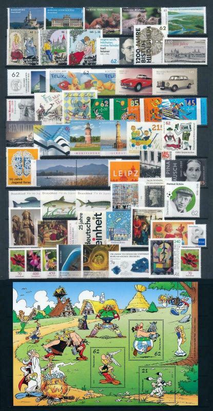 West Germany Bundespost 2015 Complete Year Set without selfadhesive stamps MNH