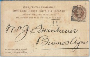 72435 - GREAT BRITAIN  - Private Double POSTAL STATIONERY CARD - ARGENTINA 1889