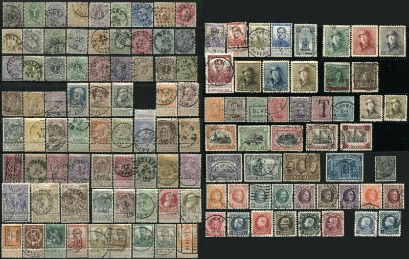 Early BELGIUM Postage Stamp Collection 1866-1925 Europe Used