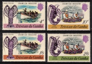 TRISTAN DA CUNHA 1970 Crawfish Industry; Scott 137-40, SG 133-36; MNH