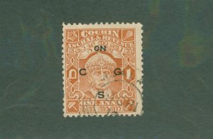 INDIA COCHIN ANGHAL 052 USED BIN $0.50