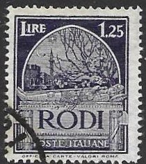 Rhodes  21   1929  1.25 Lire   VF Used