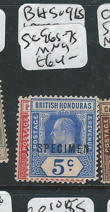 BRITISH HONDURAS (PP3012B) KE 2C, 5C SG 96-7S SPECIMEN MNG