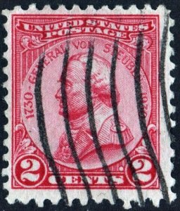 SC#689 2¢ Von Steuben Single (1930) Used