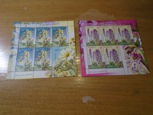 Belarus  #  758-59  MNH  Flowers