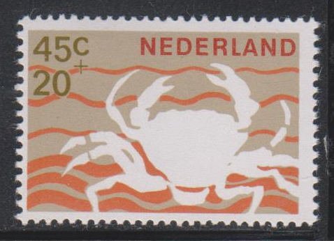 Netherlands,  45+20c Crab (SC# B423) MNH