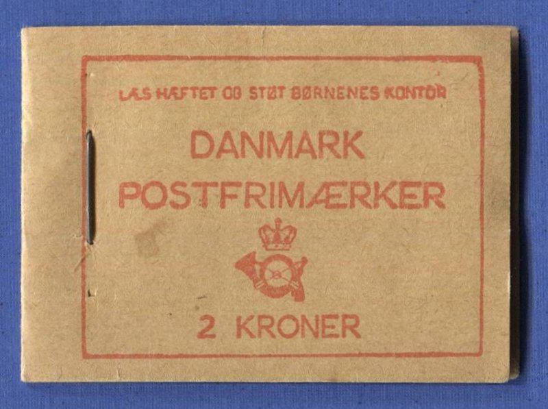 DENMARK H.78 2 kr Complete Booklet of Five Panes, MNH