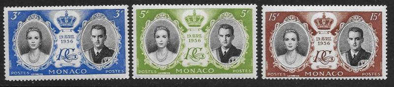 Monaco  Scott 368-370  MNH