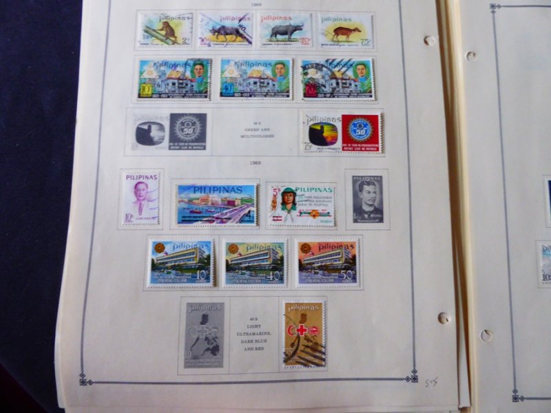 Philippines 1960-1973 Stamp Collection on Scott International Album Pages