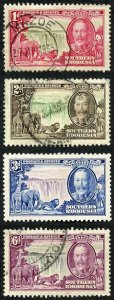 Southern Rhodesia SG31/4 1935 Silver Jubilee (3d m/m gum crease)