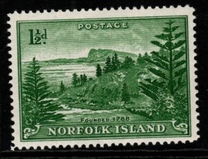 NORFOLK ISLAND SG3a 1956 DEFINITIVE WHITE PAPER MNH