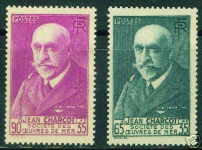 FRANCE Scott B68-B69 MH* 1938 Charcot issue CV $17.50